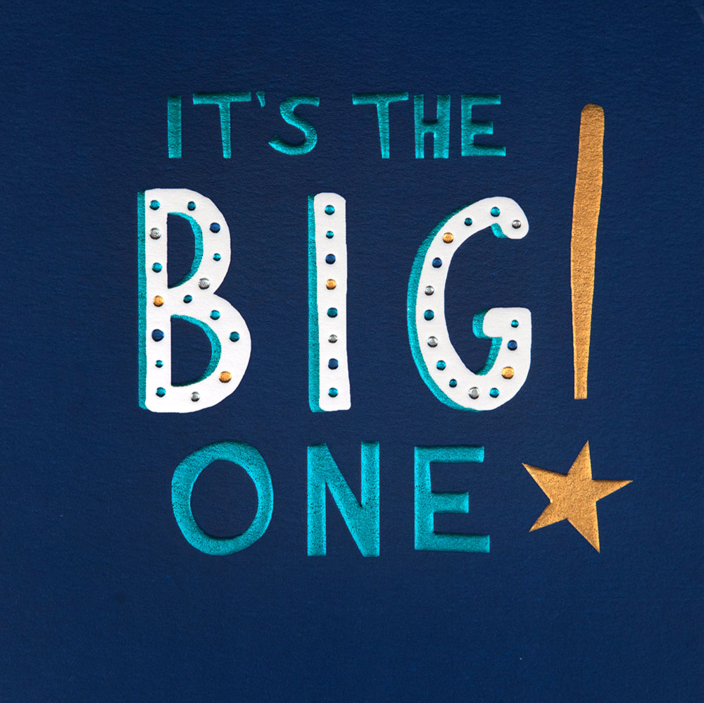 The Big One Birthday Card