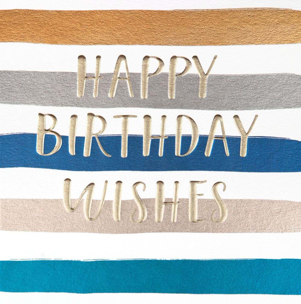 Foil Stripes Birthday Card