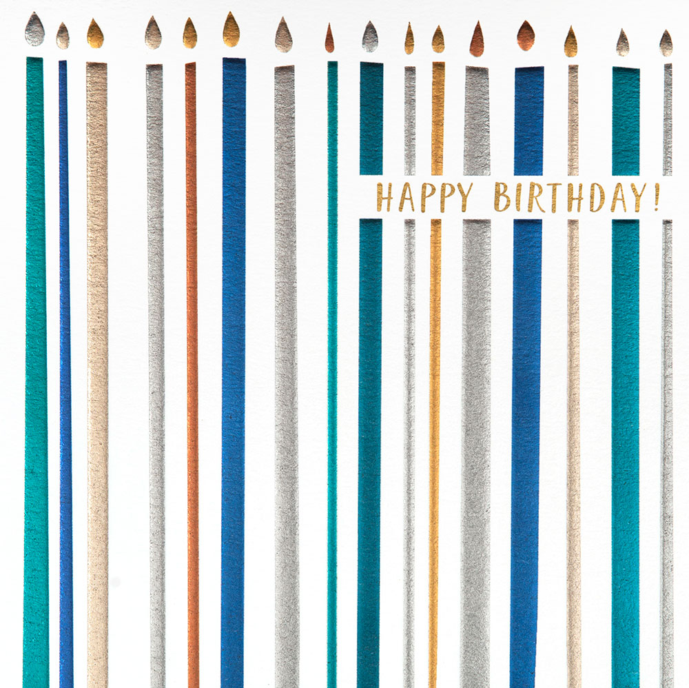 Foil Candles Birthday Card