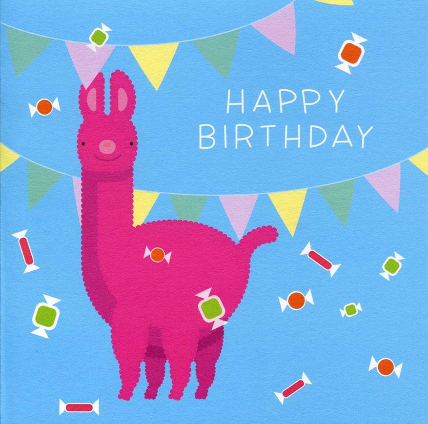 Cuddly Llama Birthday Card