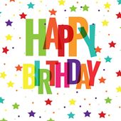 Colourful Letters Birthday Card