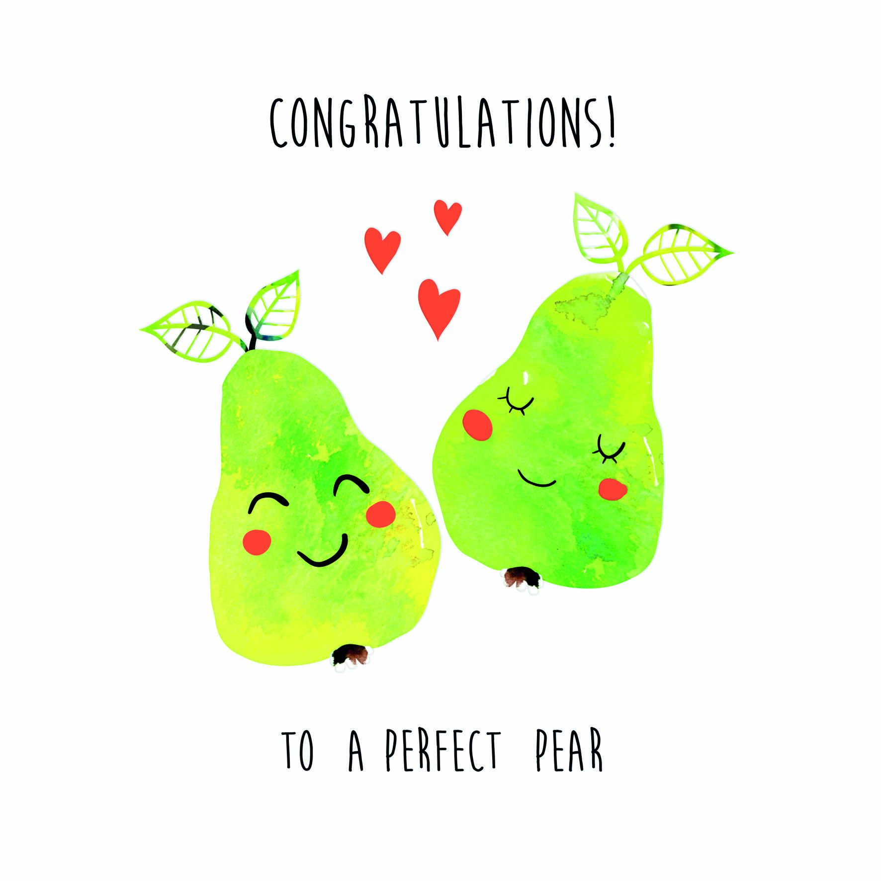 The Perfect Pear Anniversary Card