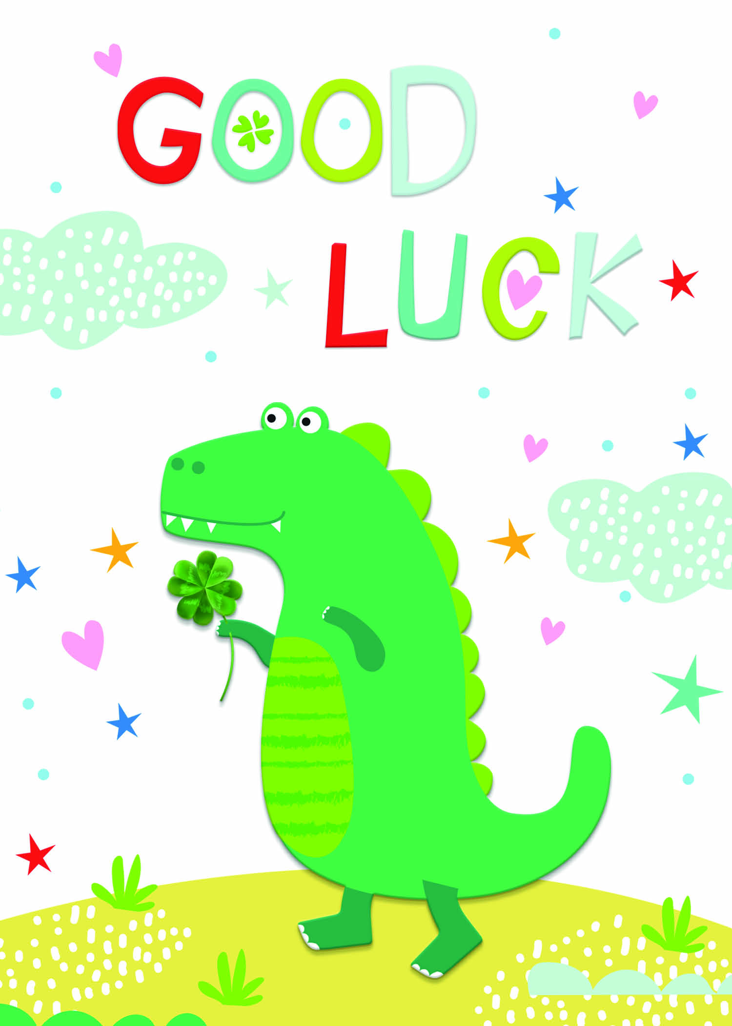 Dinosaur Good Luck Card