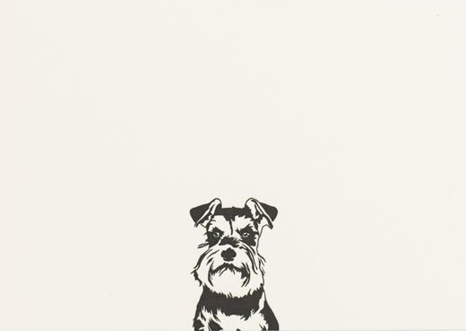 Schnauzer Letterpress Notecard Pack (6)