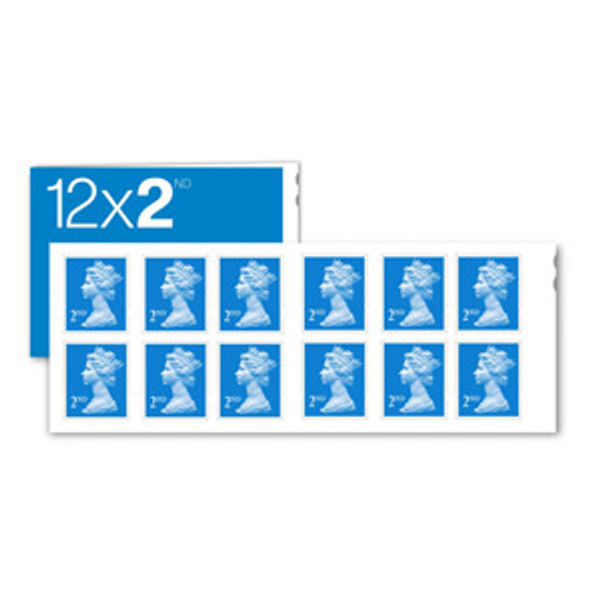 1 Book of 12 Royal Mail 2nd Class Stamps