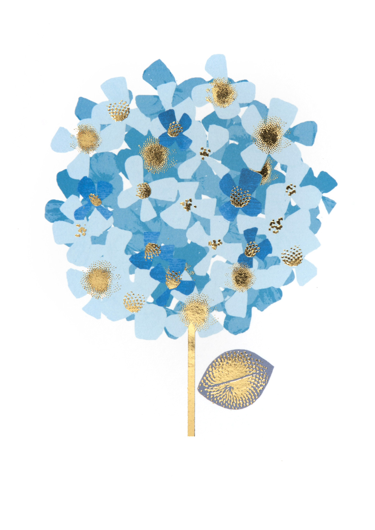 Blue Hydrangea Greeting Card