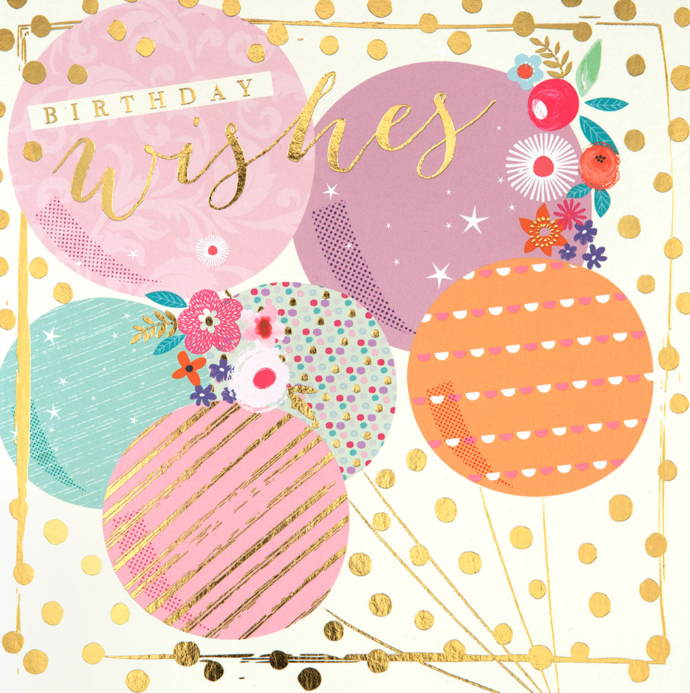 Balloon Bunch Birthday Card