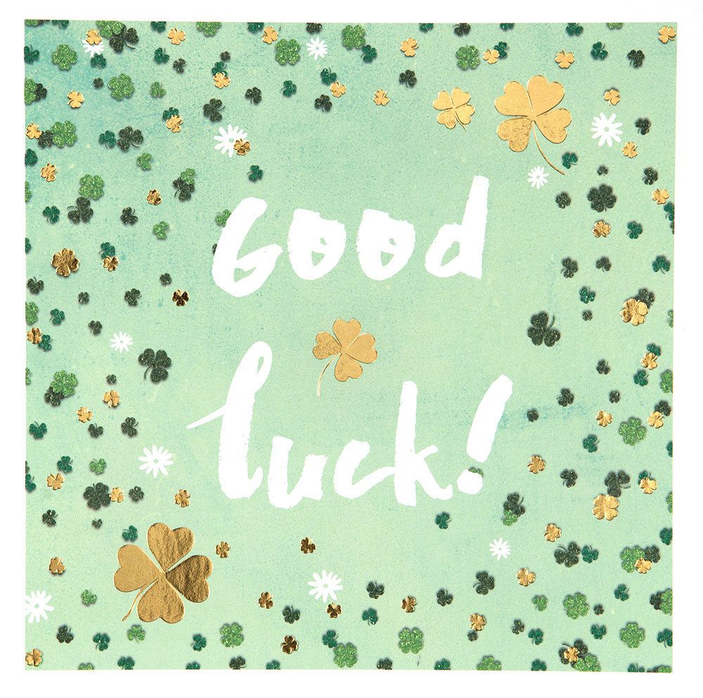 Clovers Good Luck Card