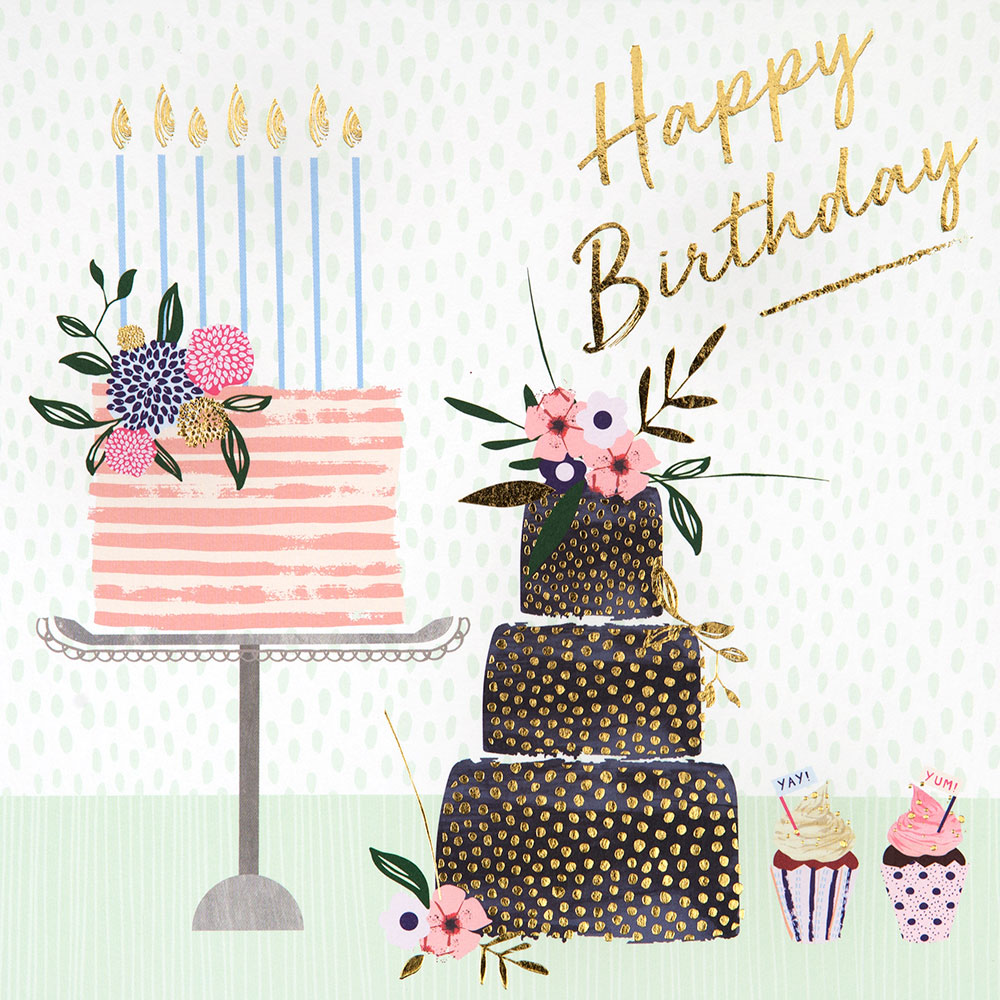 Pretty Cakes Birthday Card