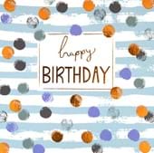 Copper Dots Birthday Card