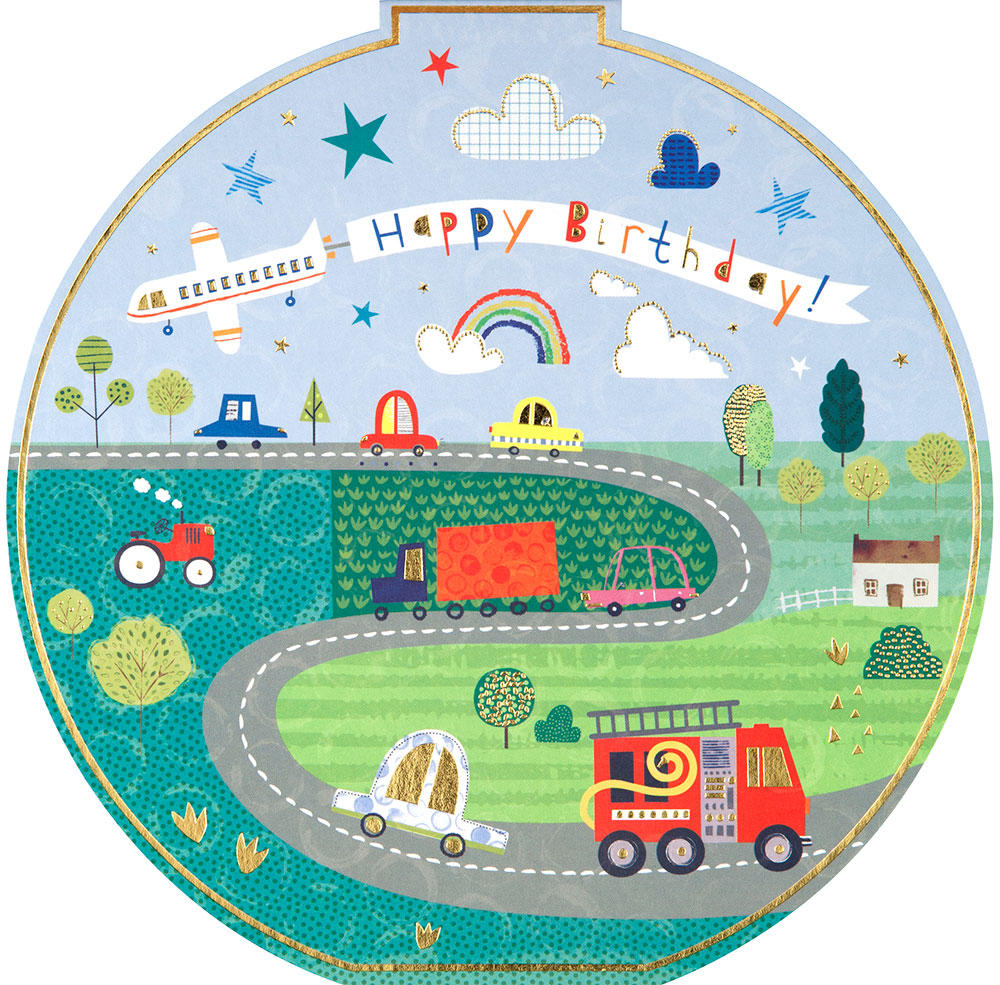 Happy Town Birthday Card