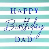 Stripes Dad Birthday Card