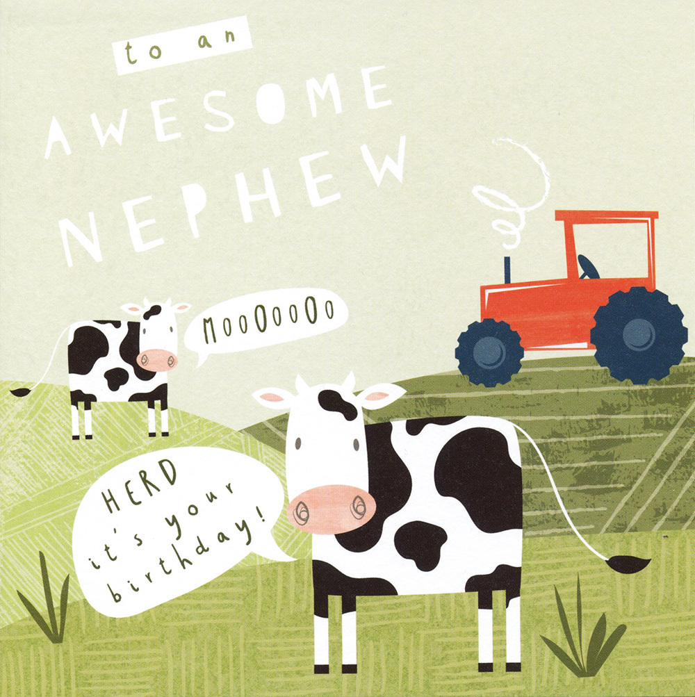 Farming Nephew Birthday Card