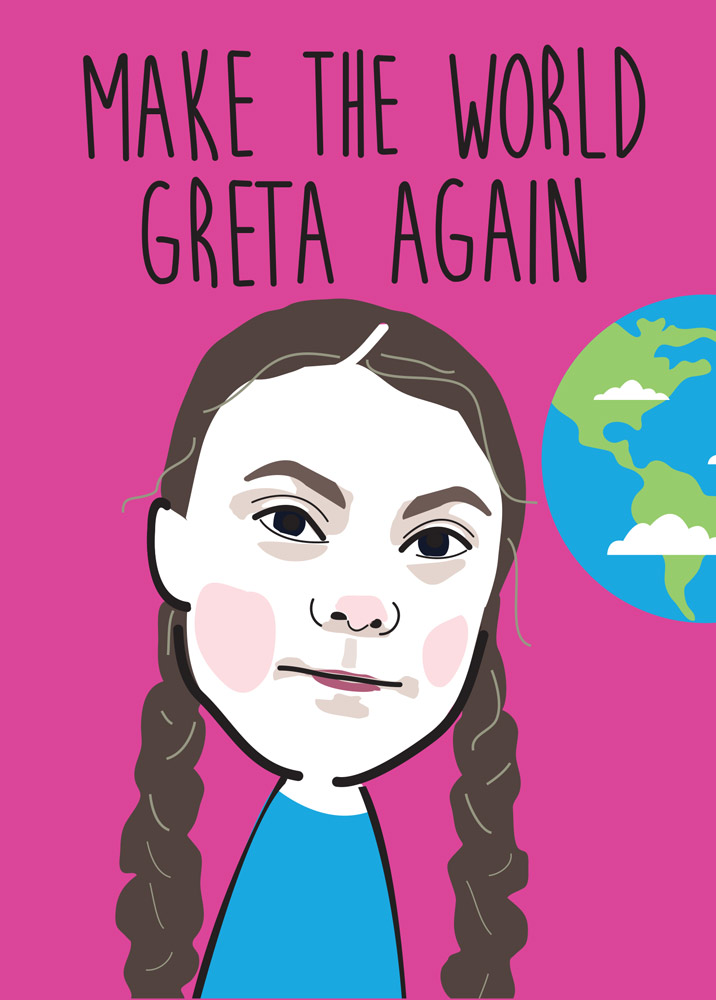 Greta Thunberg Greeting Card