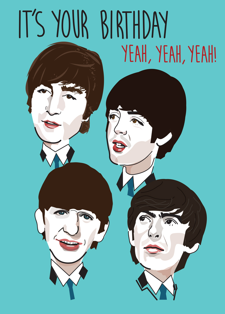 The Fab Four Birthday Card
