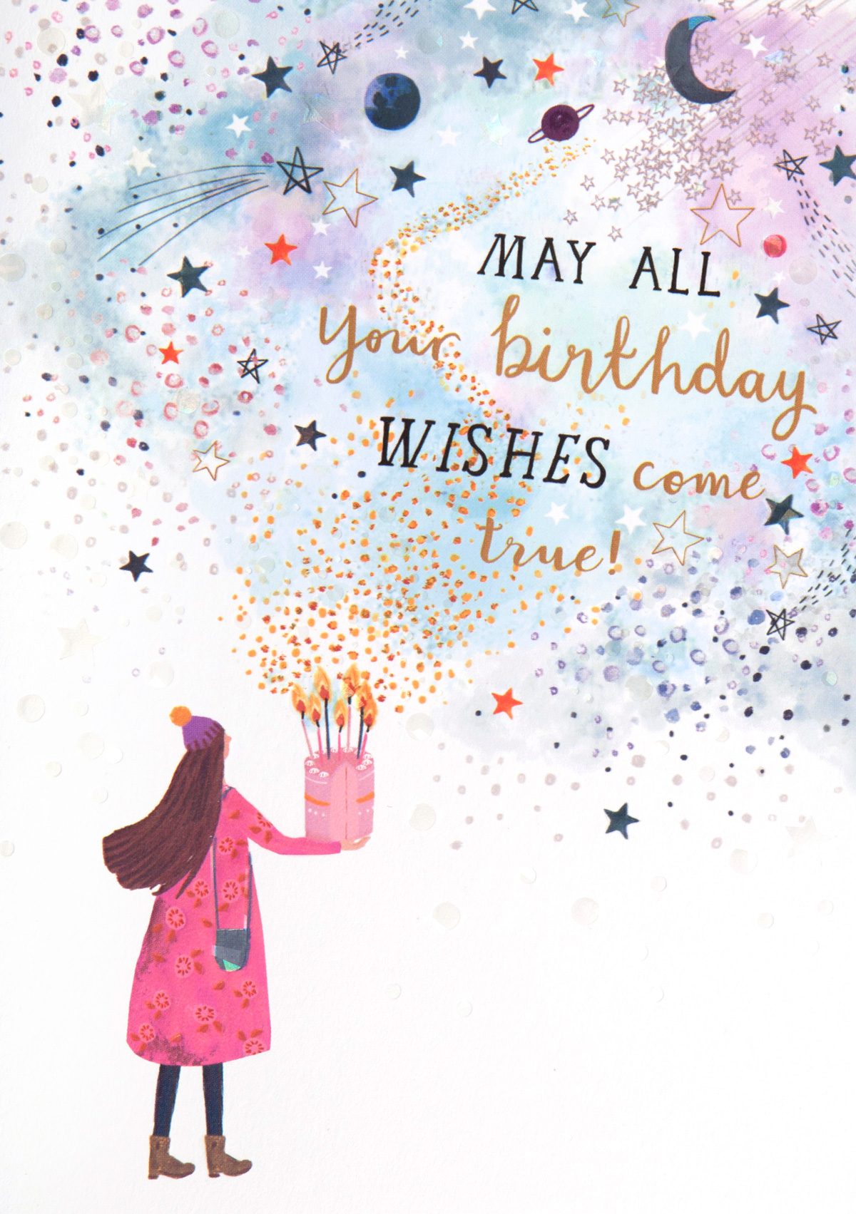 Moonlight Wishes Birthday Card