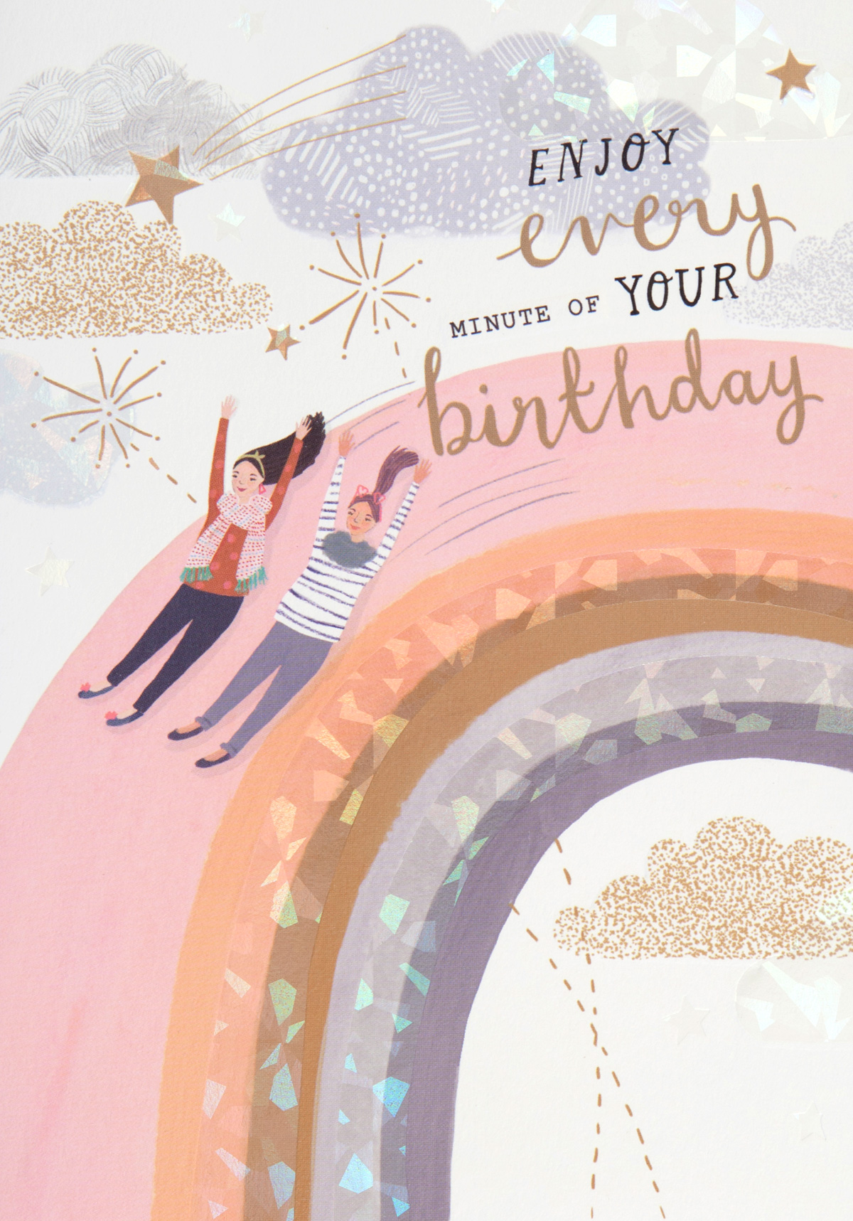 Rainbow Slide Birthday Card