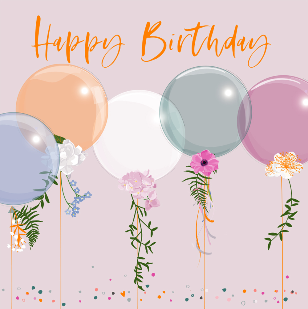 Balloons Birthday Card