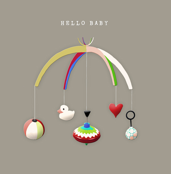 Mobile New Baby Card