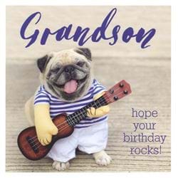 Rockin' Grandson Birthday Card