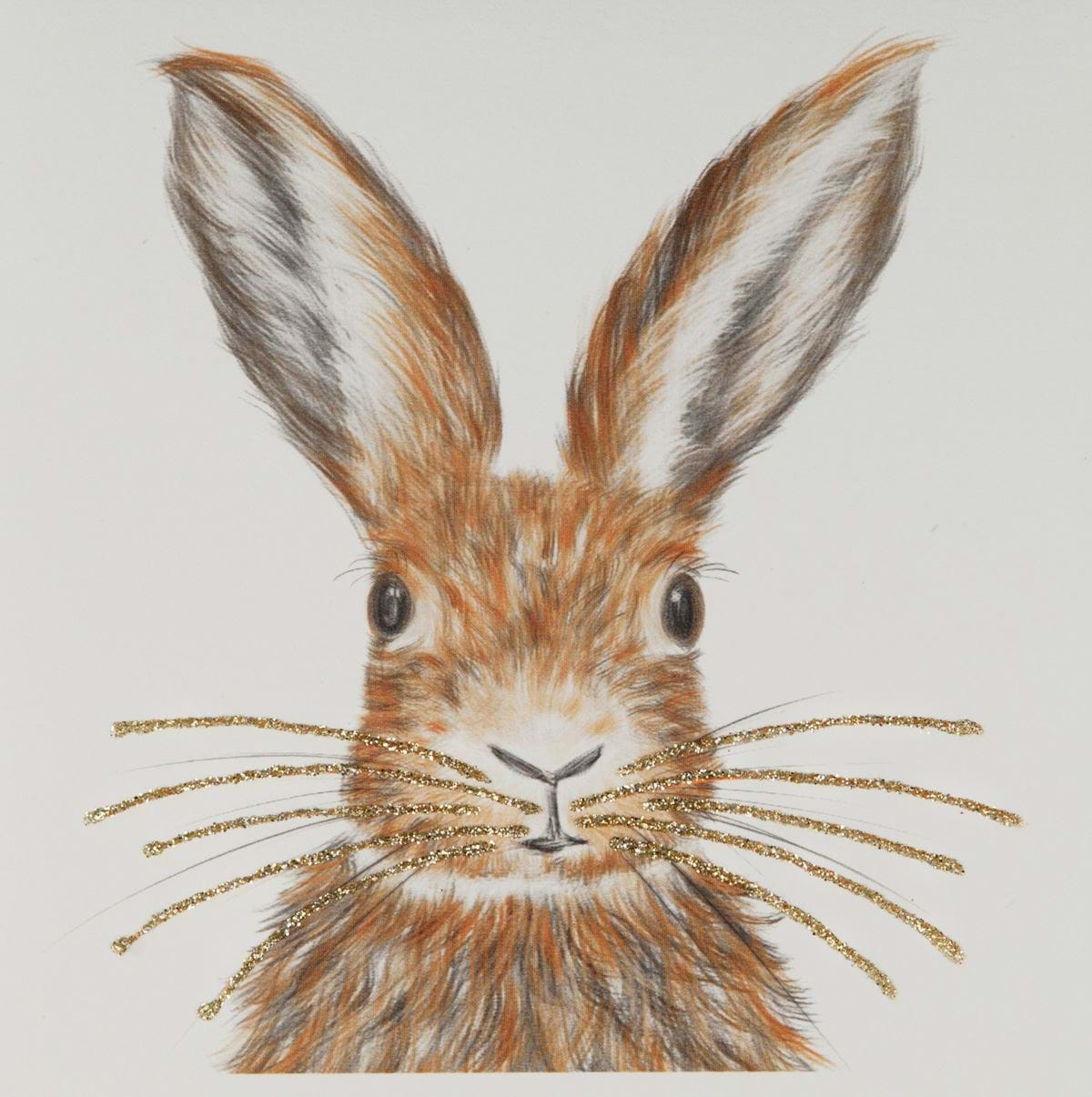 Glitter Hare Luxury Greeting card