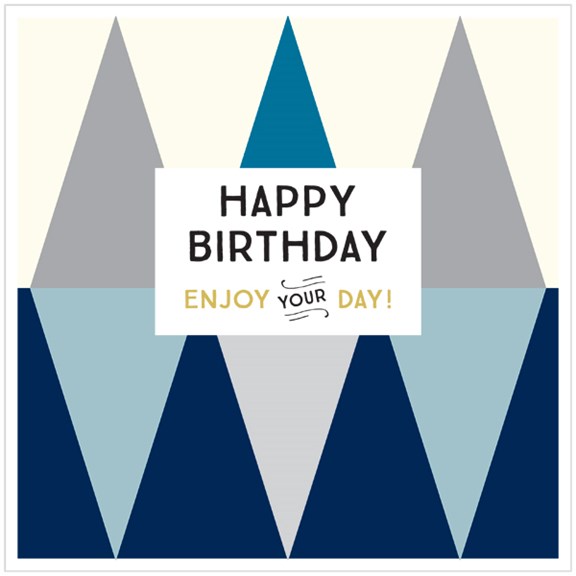 Geometric Extra Large Birthday Card