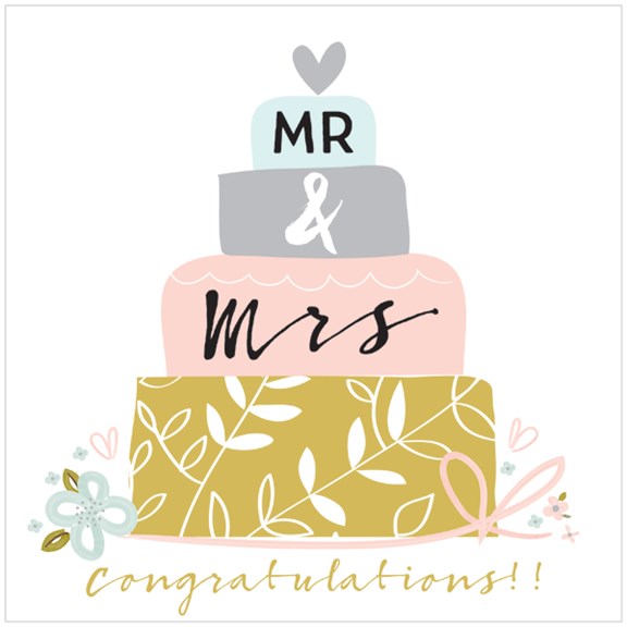 Mr and Mrs Extra Large Wedding Card