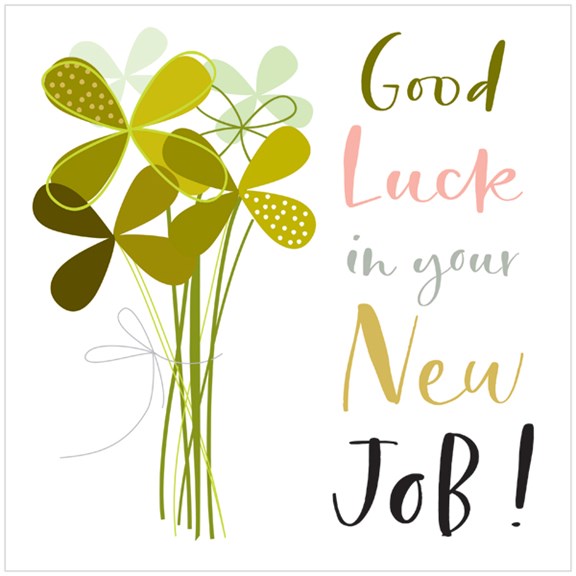 Good Luck Extra Large New Job Card