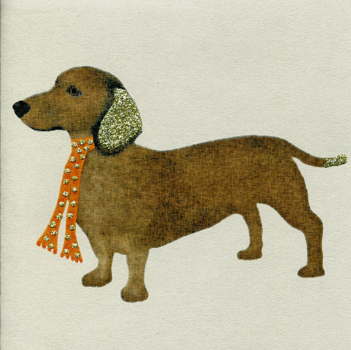 Dachshund in a Scarf Greeting Card