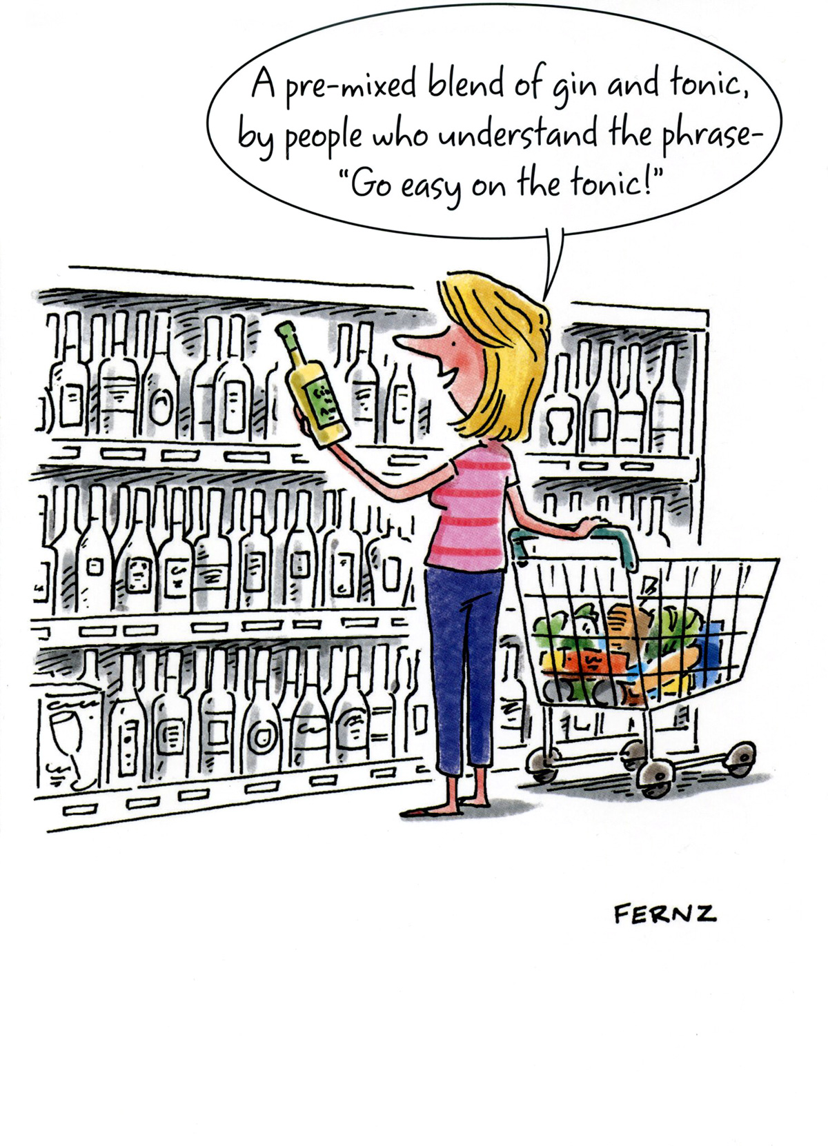 Go Easy on the Tonic Birthday Card
