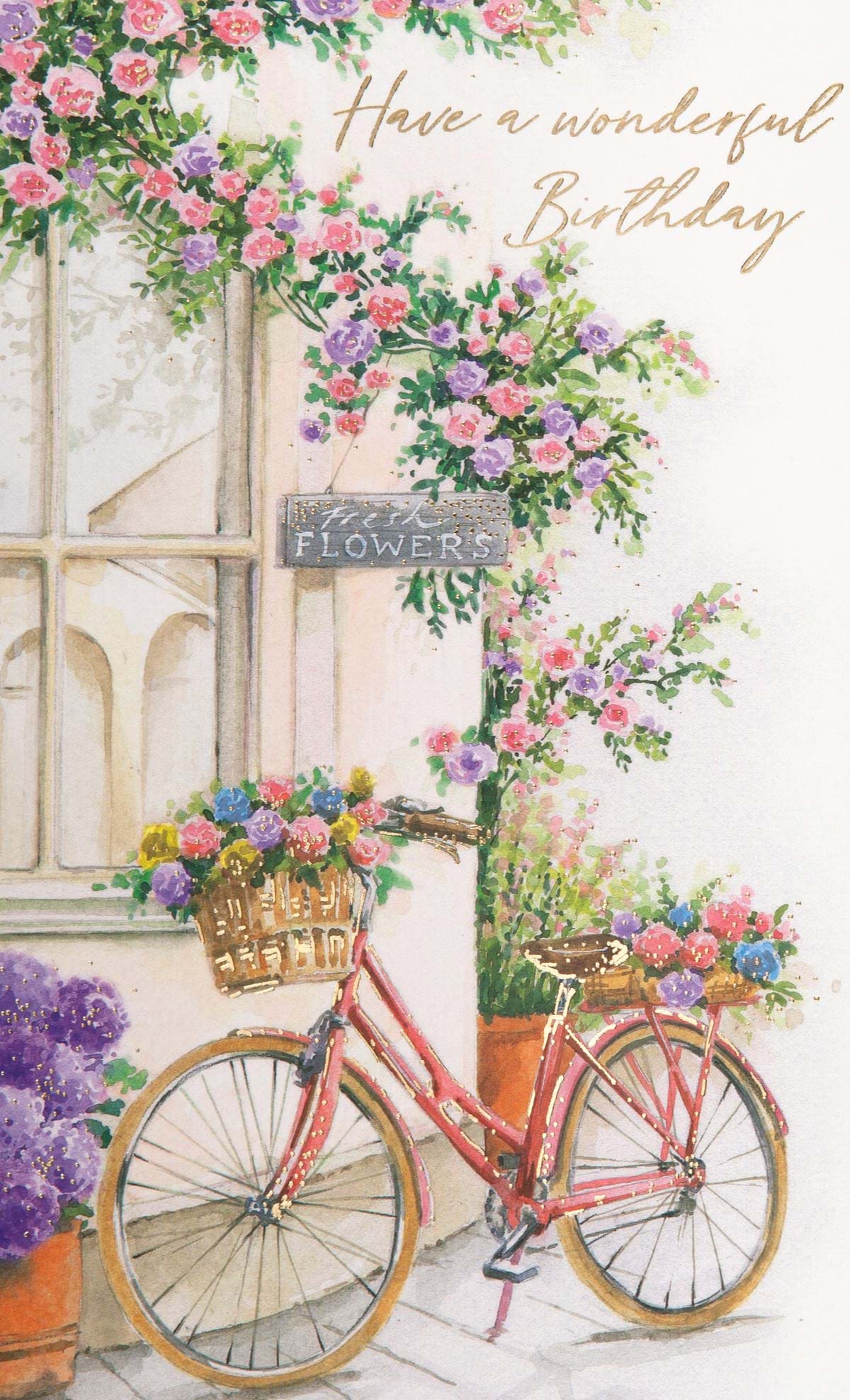 Fresh Flowers Birthday Card