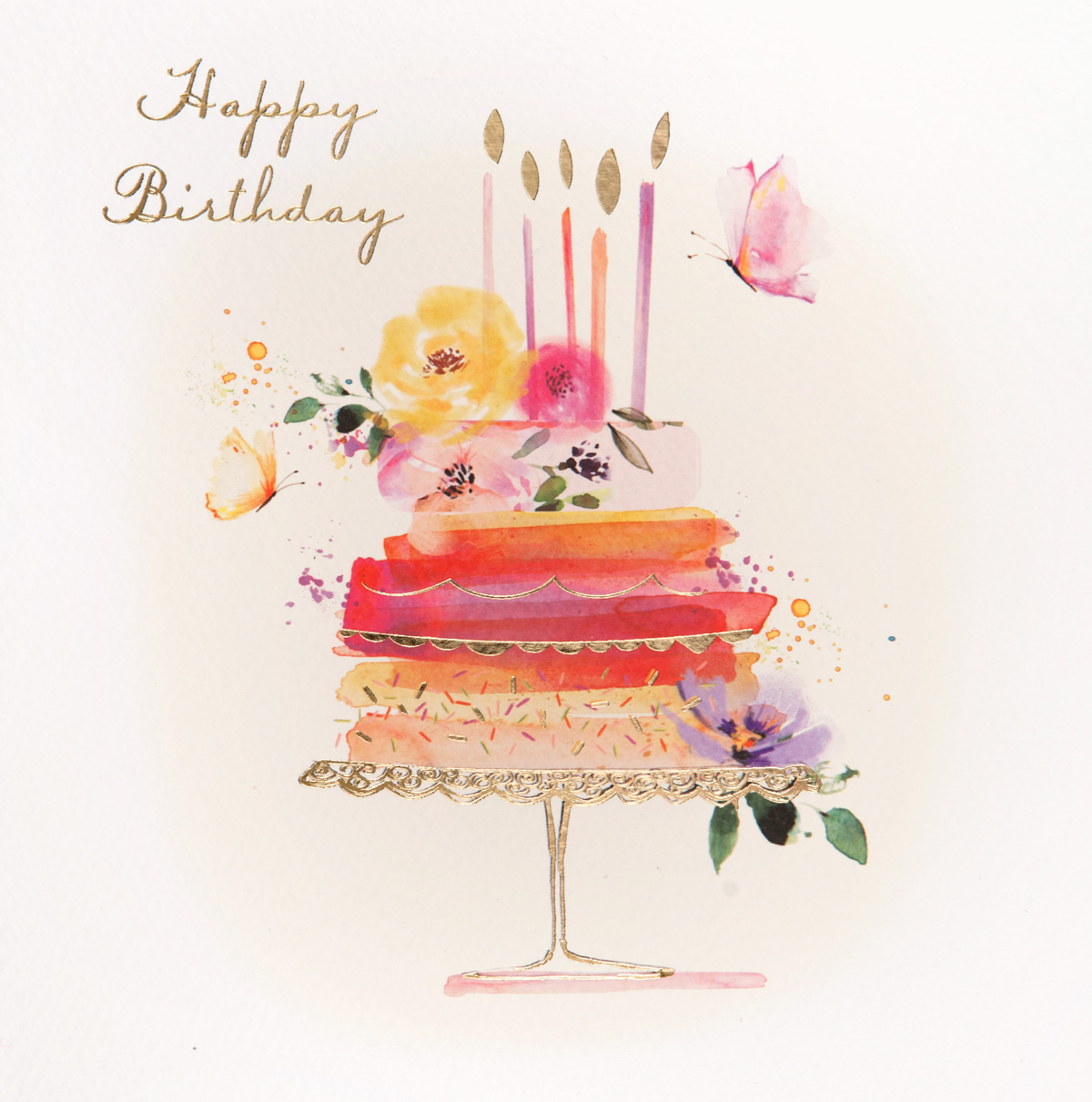Rainbow Cake Birthday Card