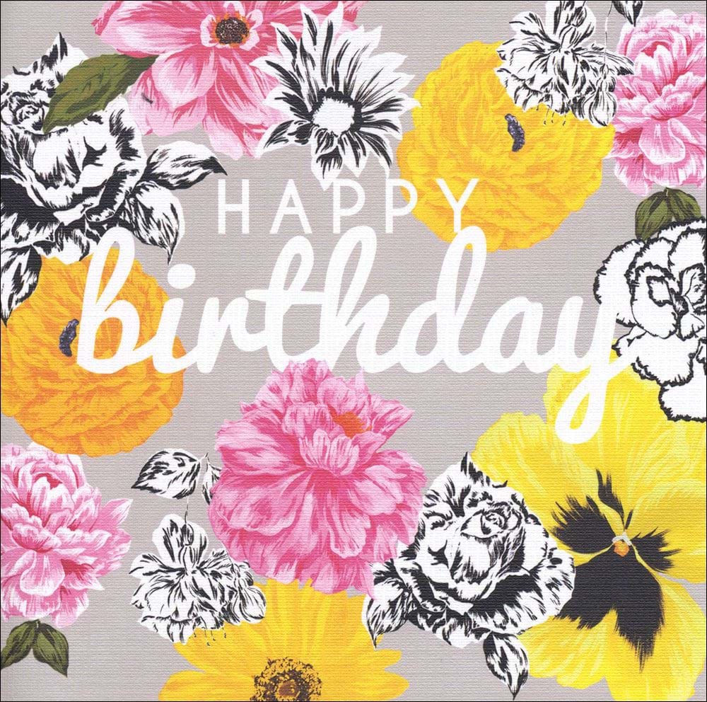 Golden Pansy Birthday Card