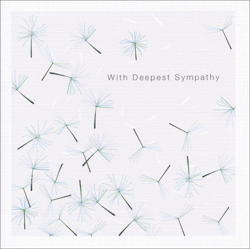 Floating Seeds Sympathy Card