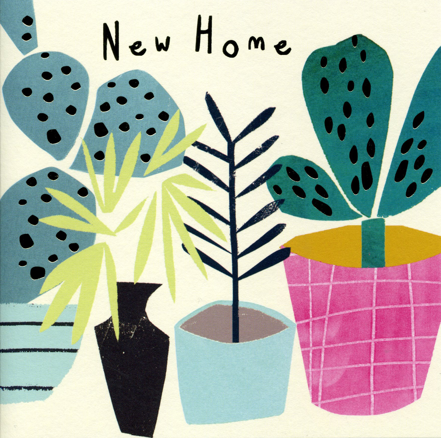 Potted Plants New Home Card