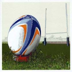 Three Points Rugby Greeting Card