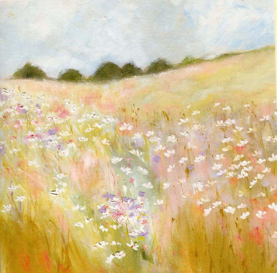 Summer Hayfield Greeting Card