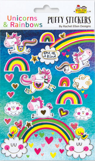 Unicorns & Rainbows Puffy Sticker Sheet
