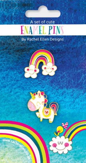 Rainbow & Unicorm Set of 2 Pin Badges