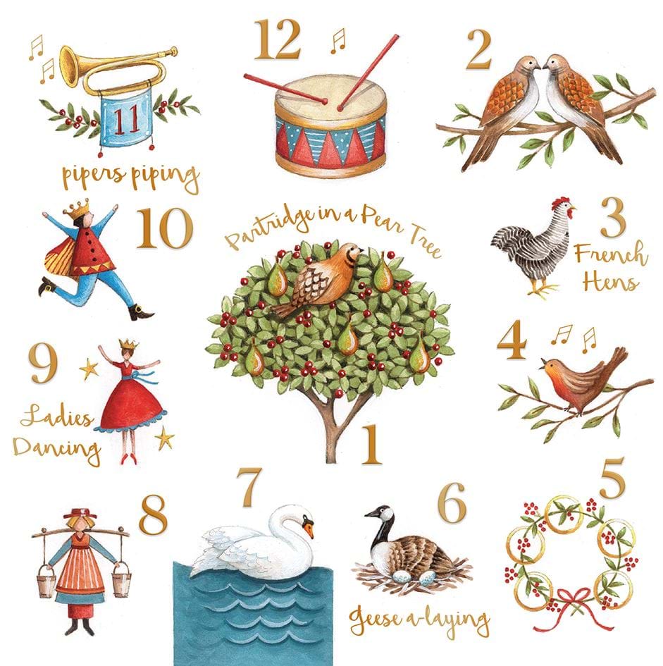 12 Days Personalised Christmas Card