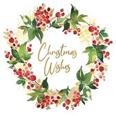 Festive Wreath Christmas Card