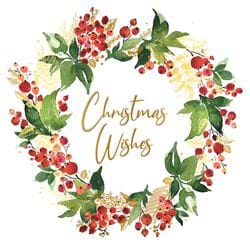 Festive Christmas Wreath Personalised Christmas Card