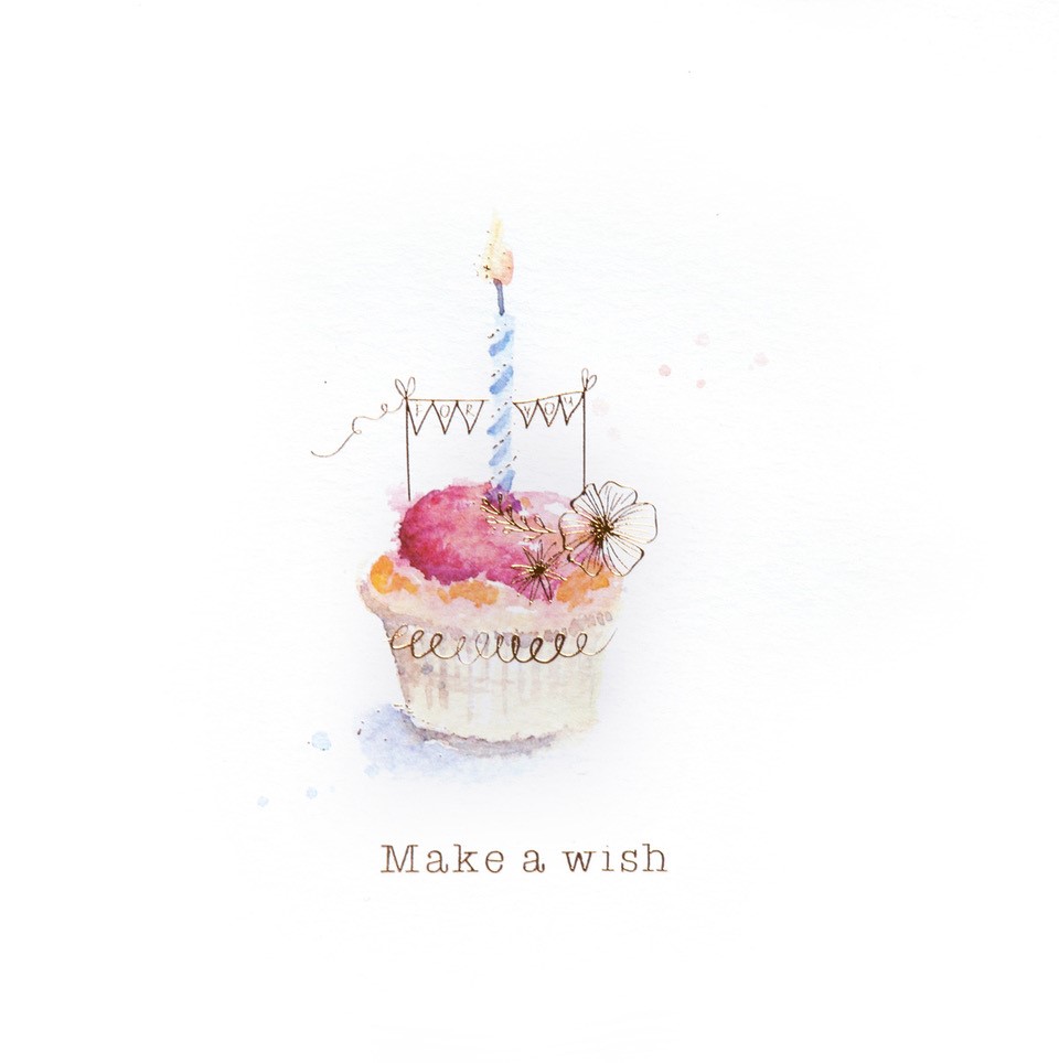 Make a Wish Cupcake Birthday Card