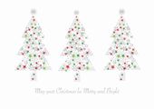 Luster Tree Silver - Personalised Christmas Card