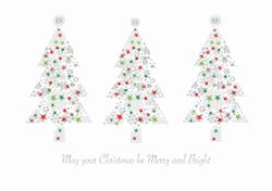 Luster Tree Silver - Personalised Christmas Card