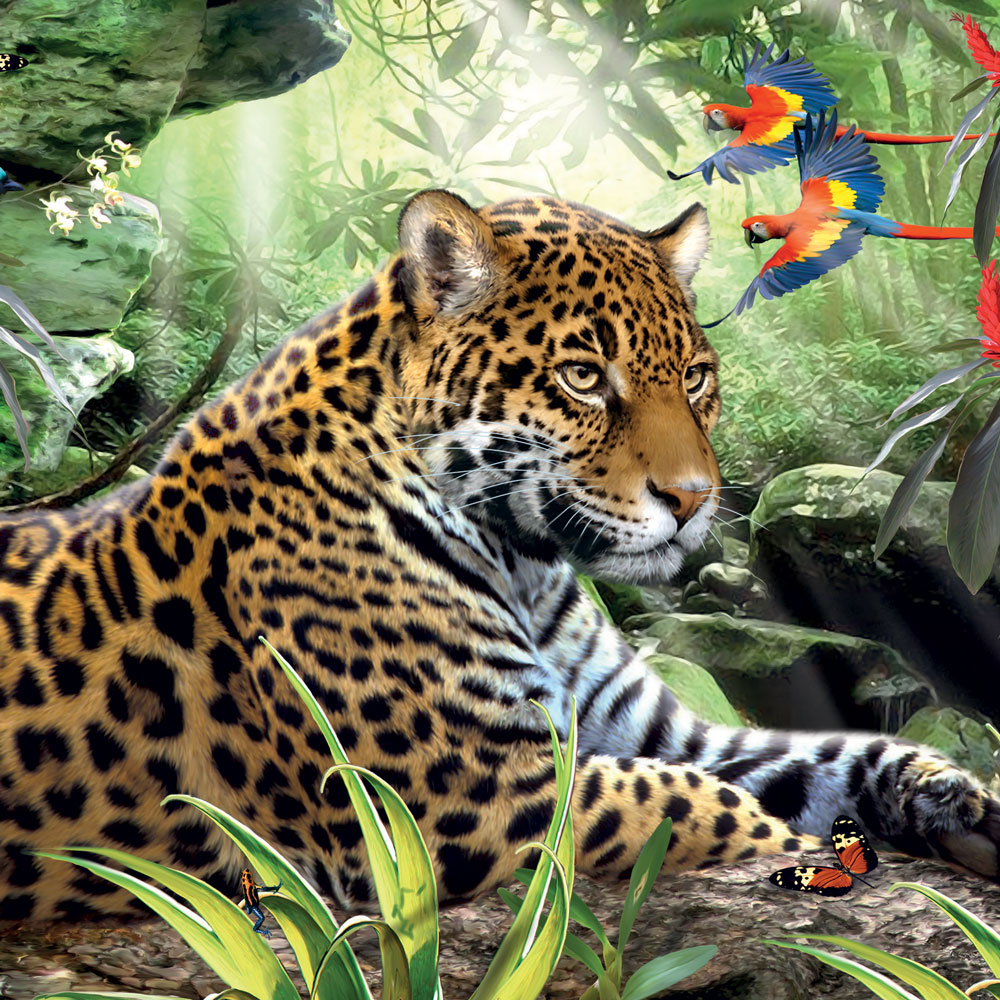 Jaguar 3D Birthday Card