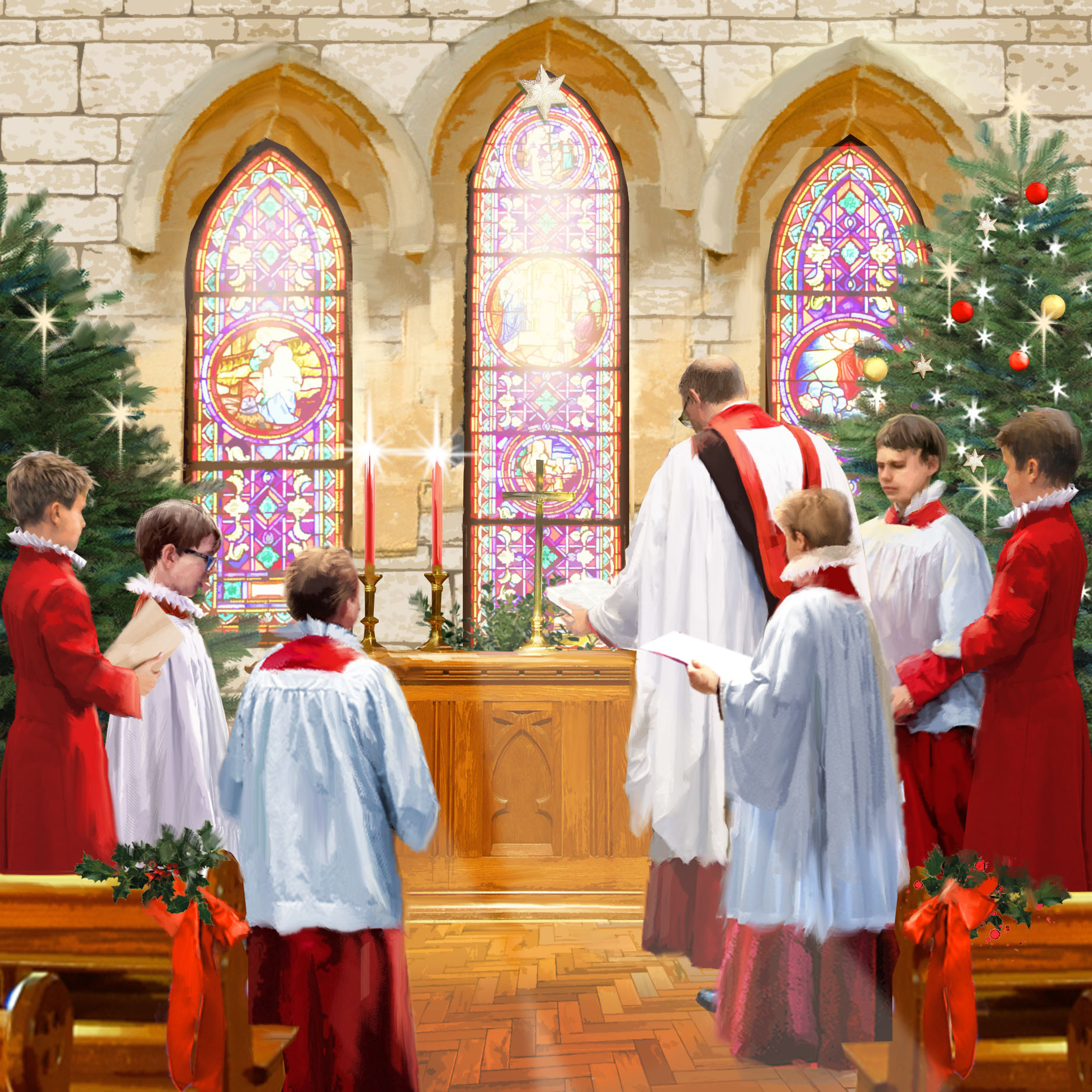 Church Choir Personalised Christmas Card