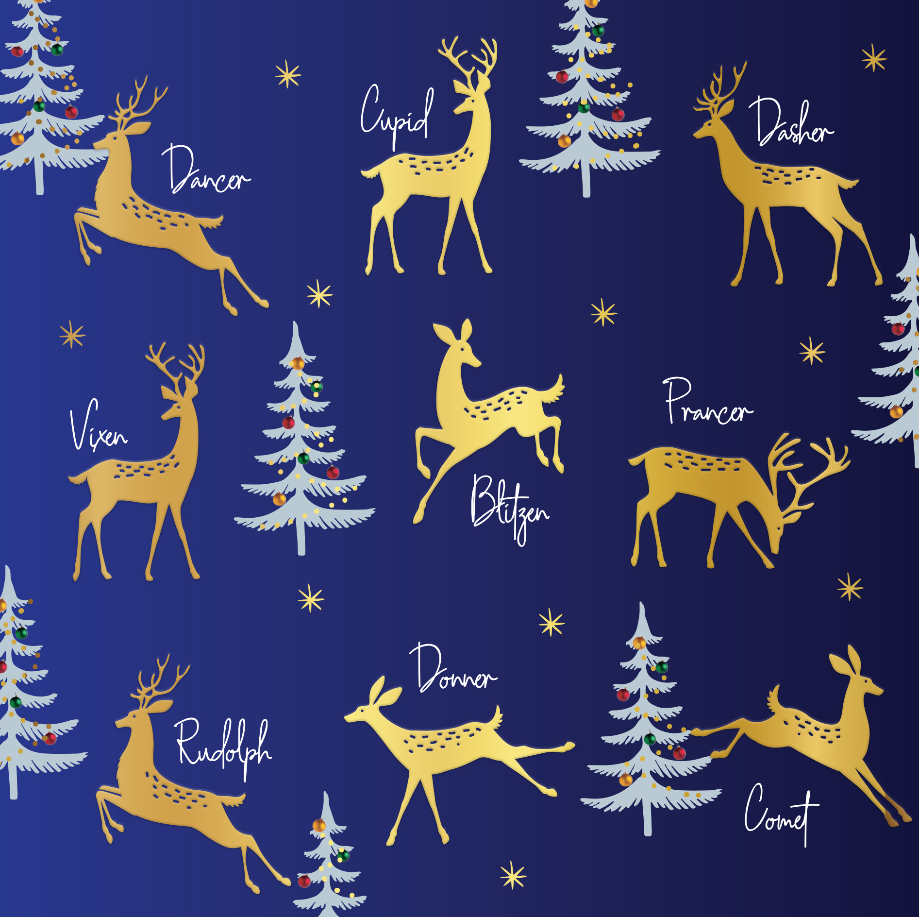 Reindeer Fun Personalised Christmas Card