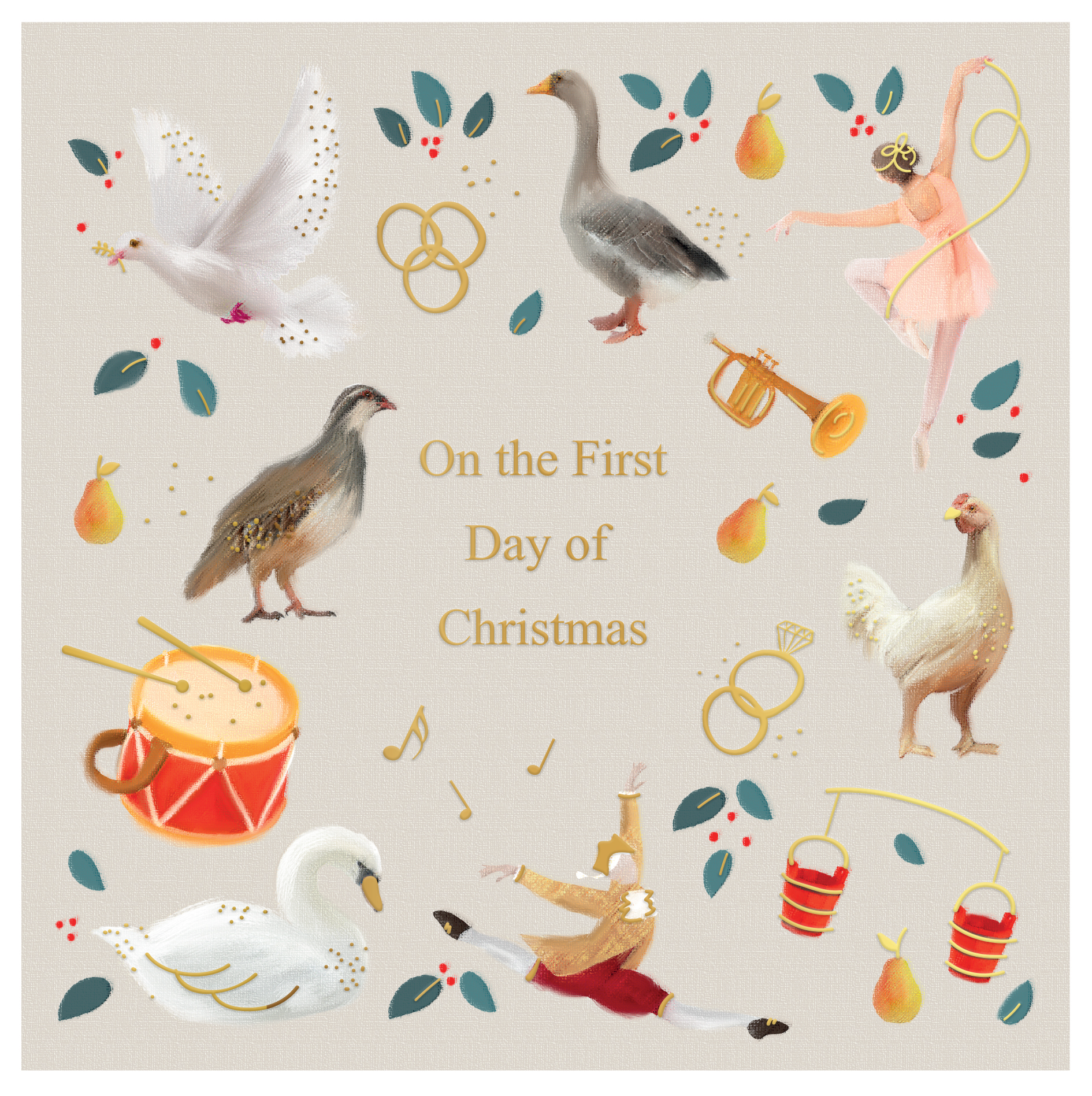 On the First Day Personalised Christmas Card