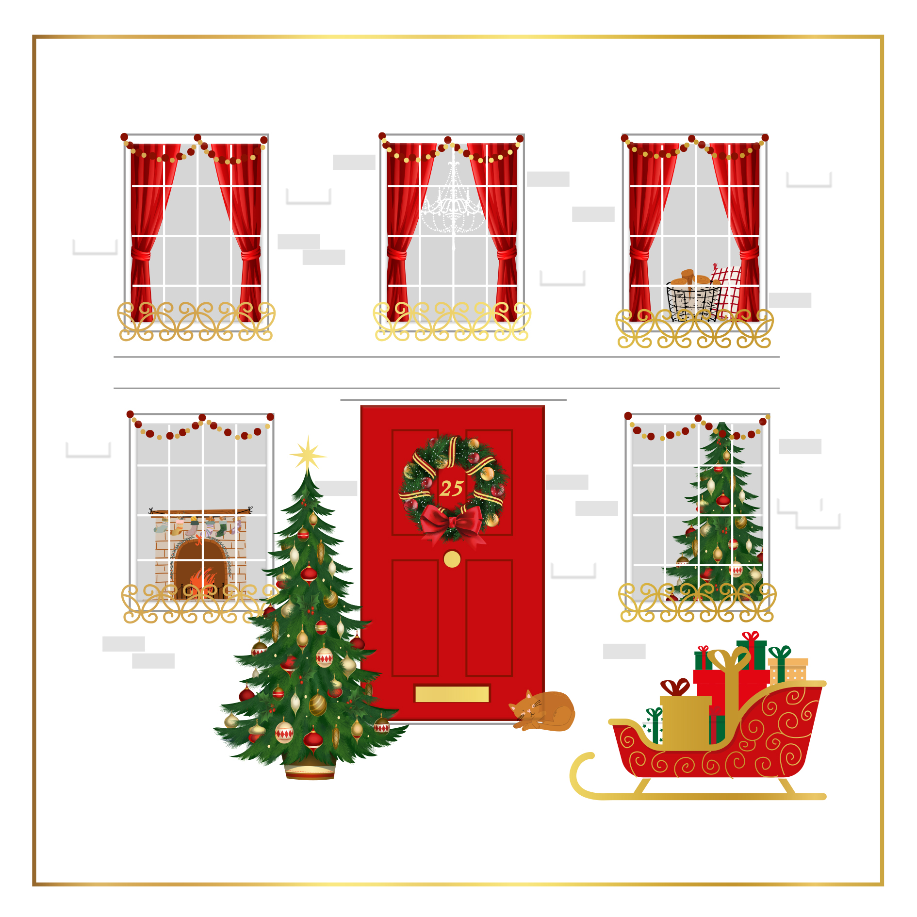 Christmas House Personalised Christmas Card